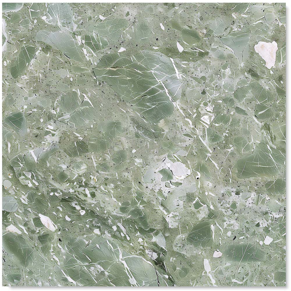 Warren Reed Designer Polished Sage Green Quartz Effect Glass Kitchen Splashback 75 x 70cm Image 2
