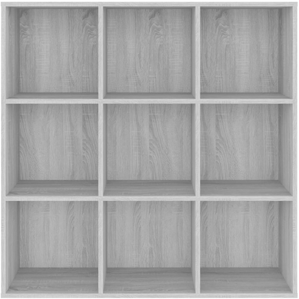 vidaXL 9 Shelf Grey Sonoma Bookcase Image 3