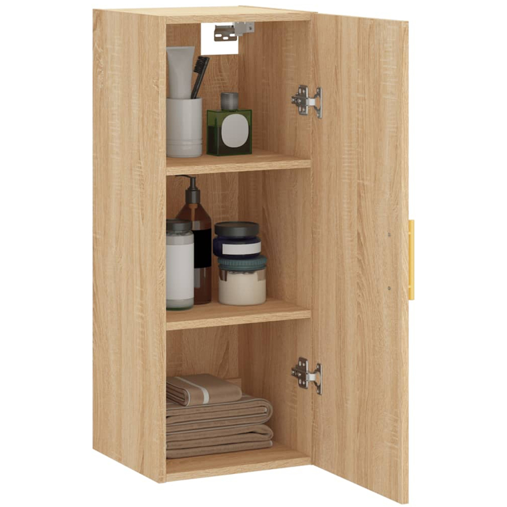 vidaXL Single Door Sonoma Oak Wall Mounted Narrow Cabinet Image 5