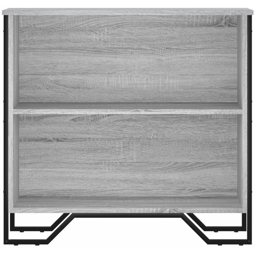 vidaXL 2 Shelf Grey Sonoma Bookcase Image 3