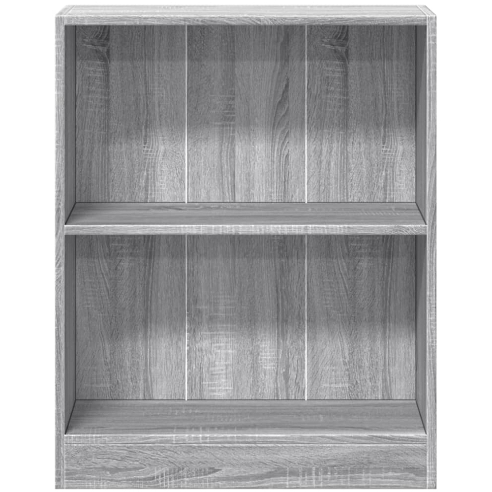 vidaXL 2 Shelf Grey Sonoma Bookcase Image 4