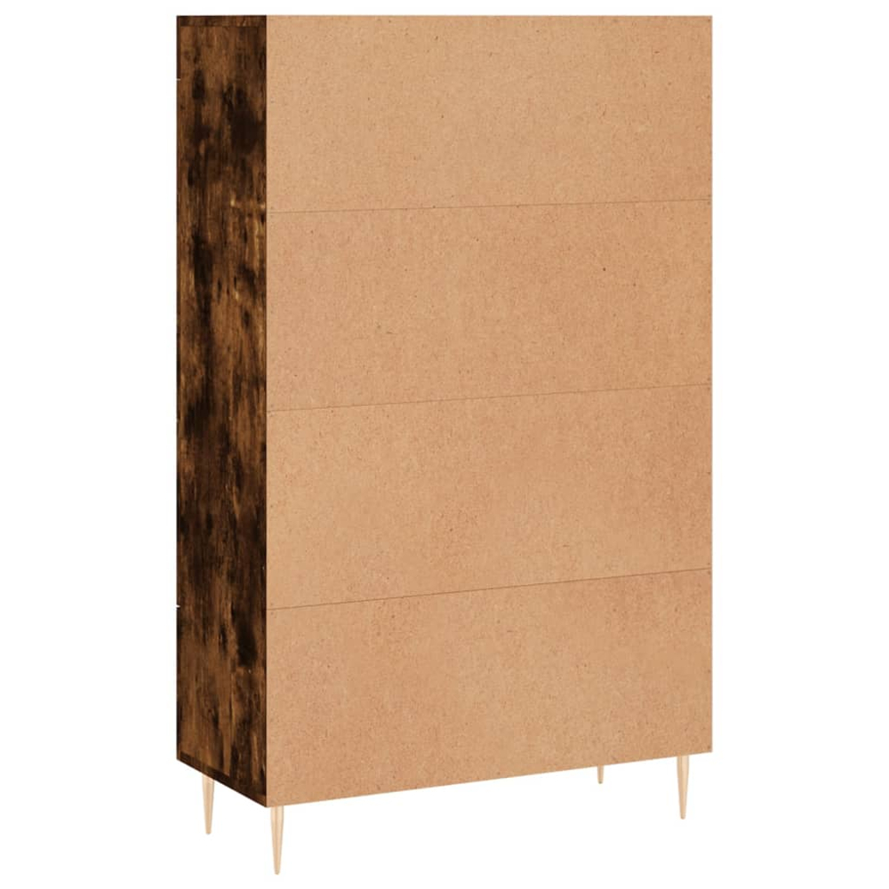 vidaXL 2 Door Single Drawer Smoked Oak Highboard Image 8