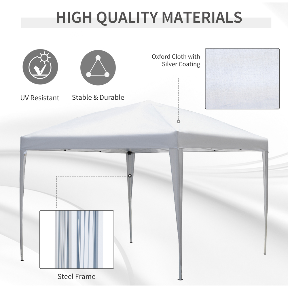 Outsunny 3 x 3m White Marquee Pop Up Gazebo Image 7