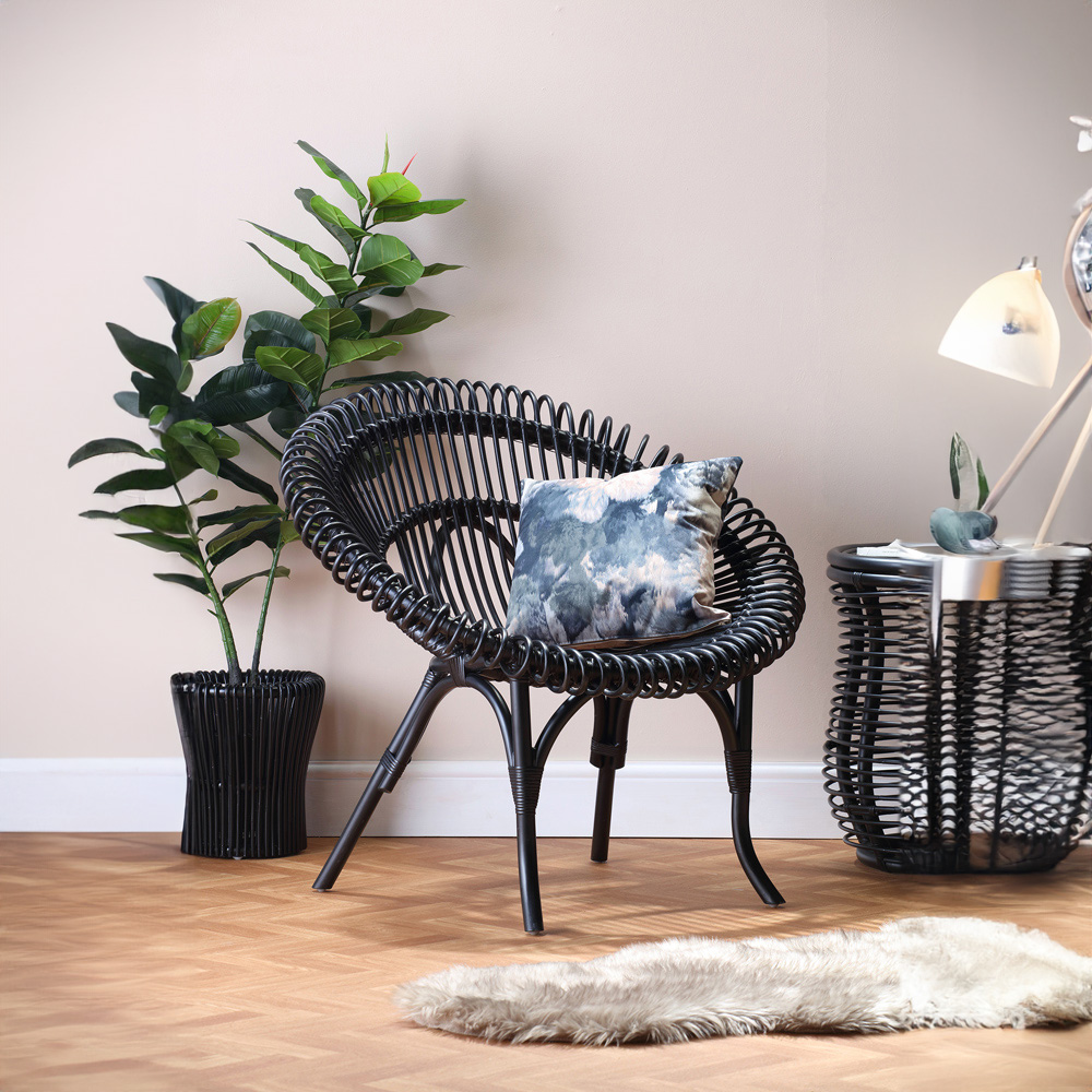 Desser Shanghai Black Rattan Wicker Chair Image 3