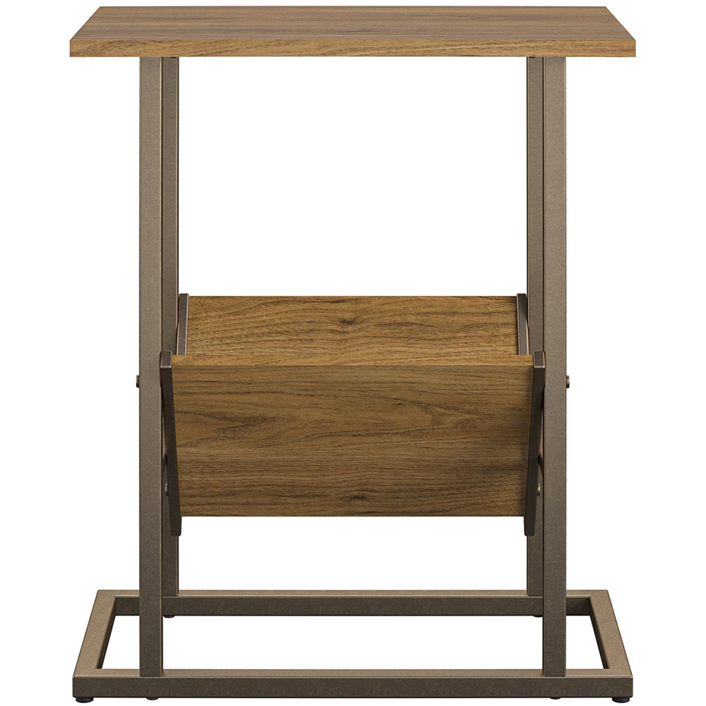 Novogratz Regal 2 Shelf Walnut End Table Image 3