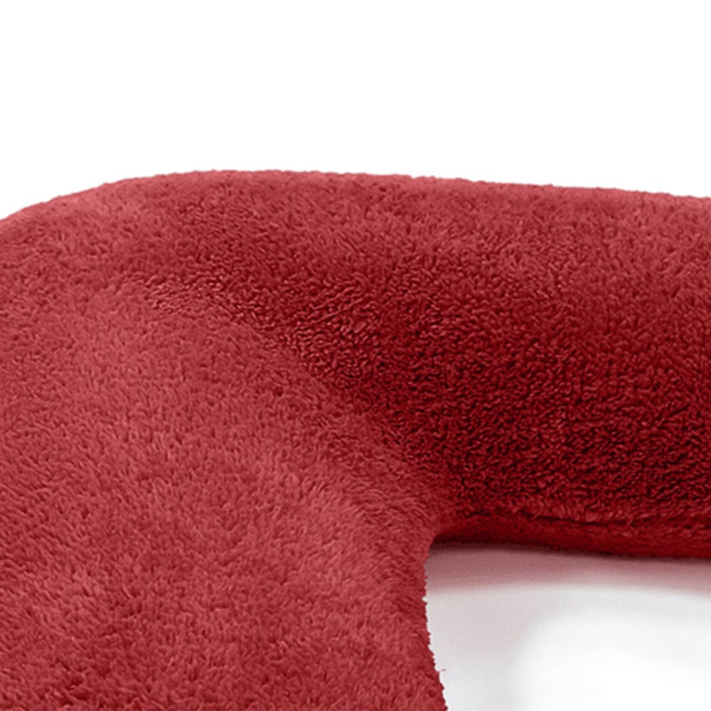 Velosso Red Teddy Fleece V Shape Pillow Image 3