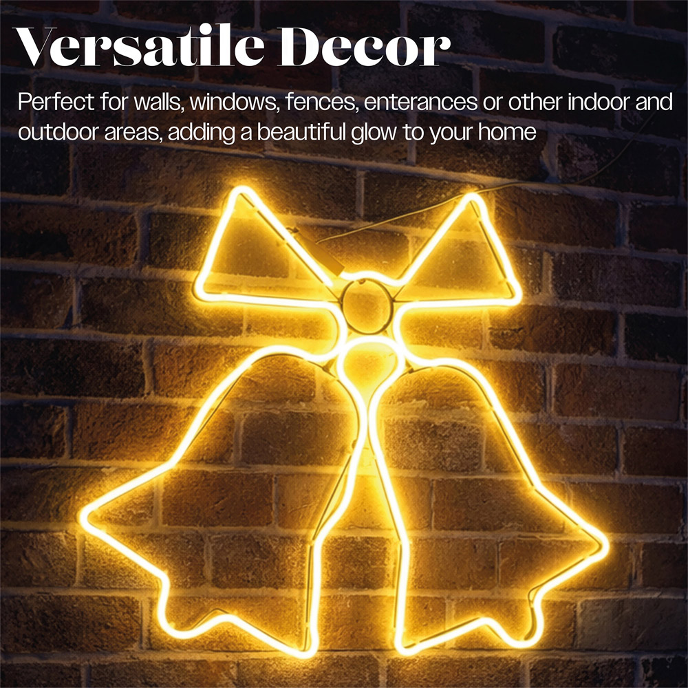 Xmas Haus Warm White SMD LED Neon Bell Christmas Decoration 60cm Image 5