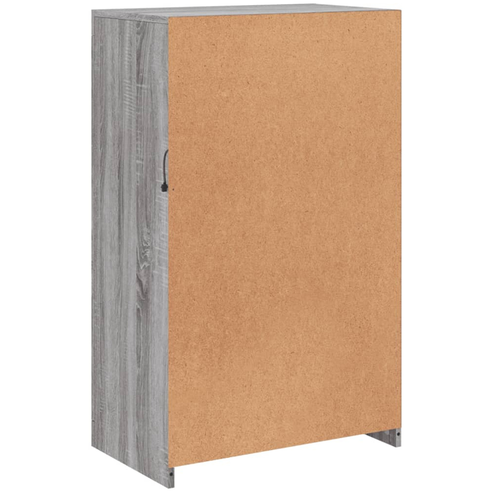 vidaXL 2 Door 2 Shelf LED Grey Sonoma Oak Side Cabinet Image 7