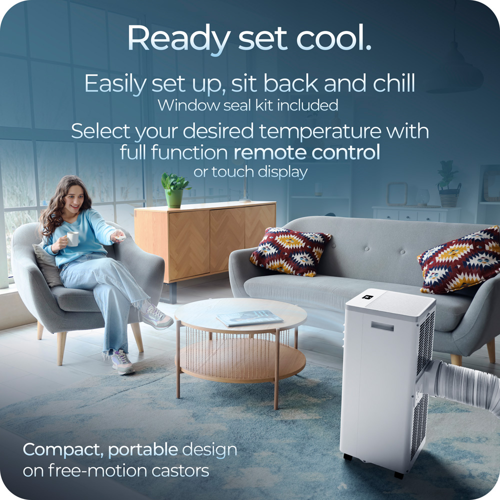 Avalla S-150 Portable 4-in-1 Air Conditioner; 2345W Industrial Class 8000BTU, 80m3 Coverage Image 6