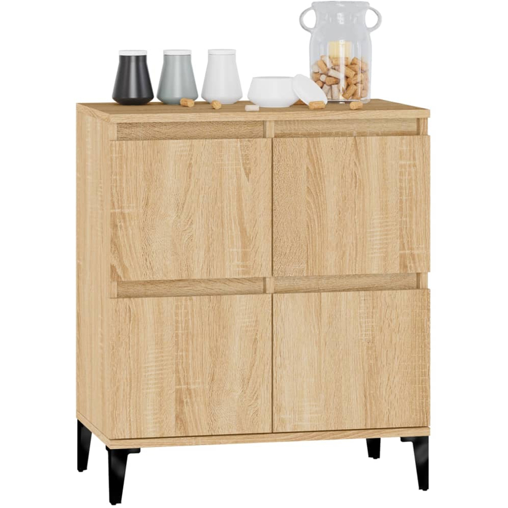 vidaXL 4 Door Sonoma Oak Sideboard Image 3