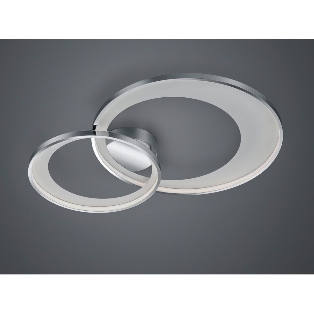 TRIO Granada Chrome Integrated LED Ceiling Light Image 3