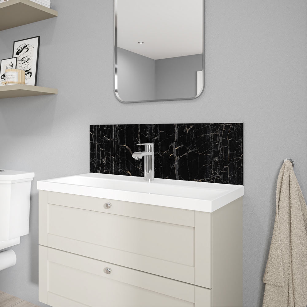 Wetwall Alloy Nero Portoro Splashback 800 x 250mm Image 5
