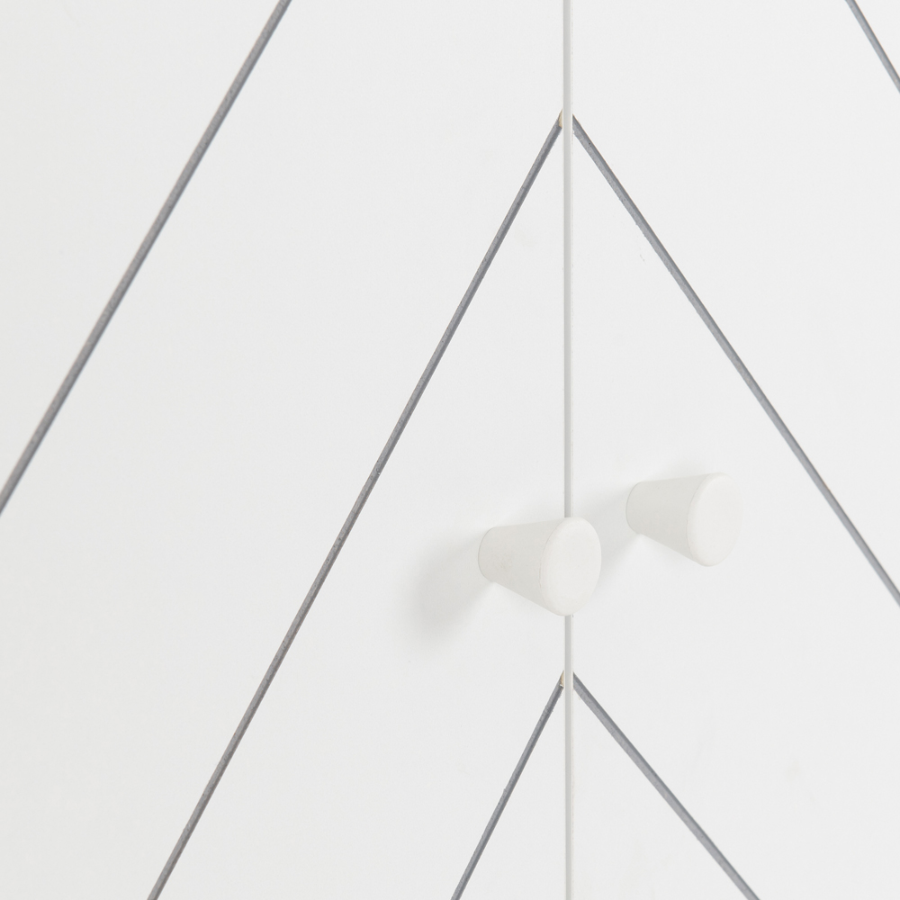 Seconique Dixie 2 Door Dusty Grey and White Wardrobe Image 5