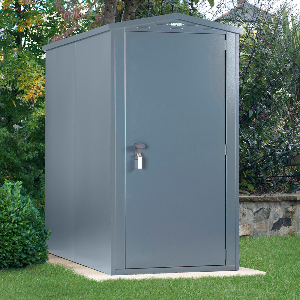 Asgard Sentry 3 x 7ft Cream Apex E Bike Storage Shed Image 9