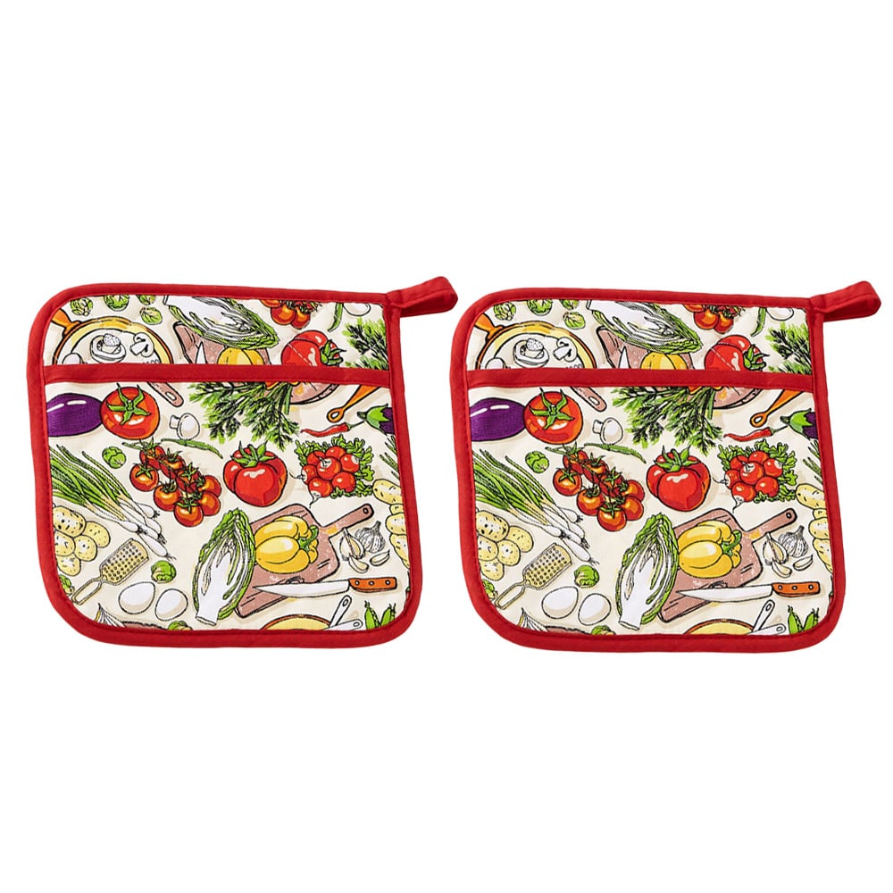 Highlands Homeware Kitchen Print Cotton Pot Holder 2 Pack Image 1