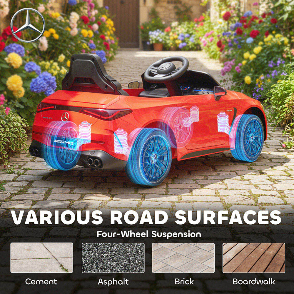 Tommy Toys Kids Red Licensed Mercedes AMG Electric Ride On Car with Remote and Seatbelt 12V Image 8