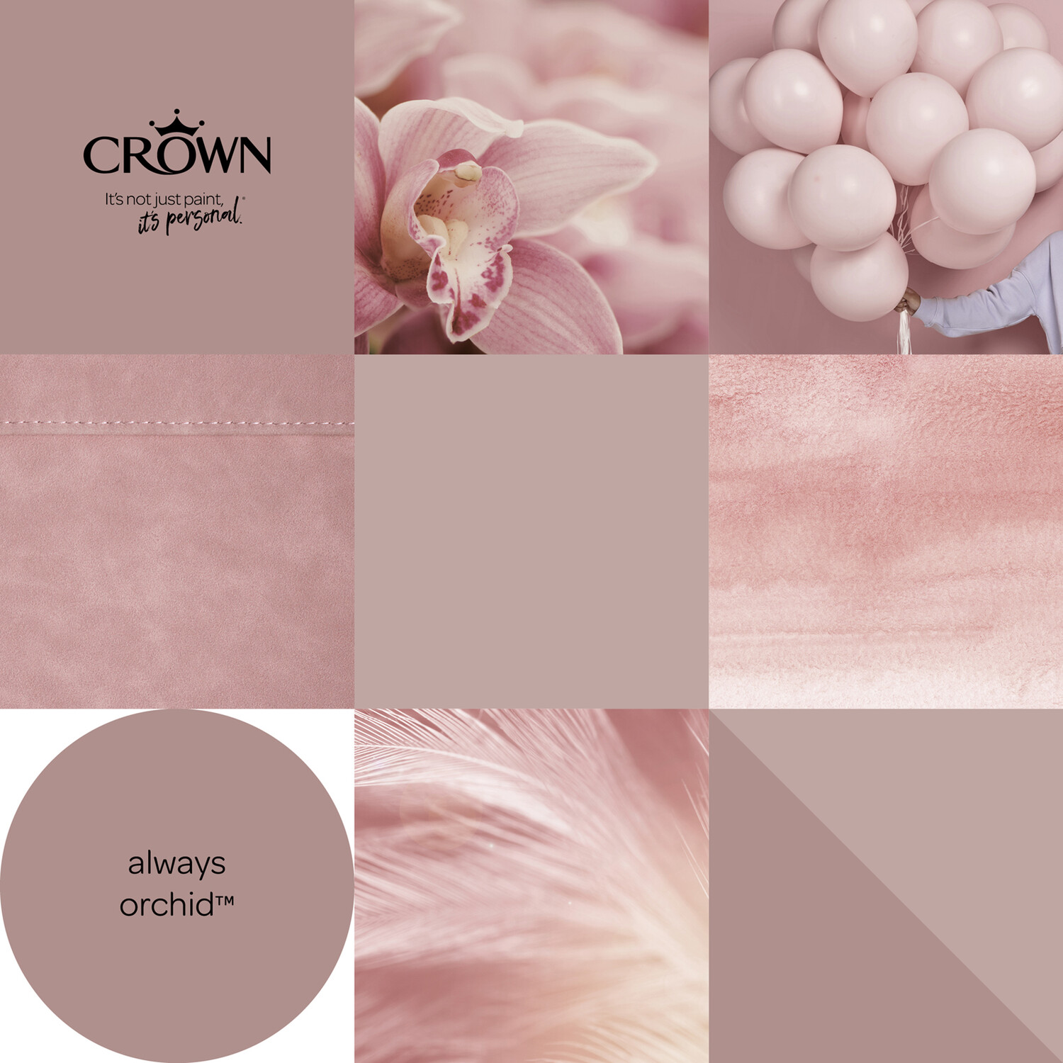 Crown Walls & Ceilings Always Orchid Matt Emulsion Paint 2.5L Image 8