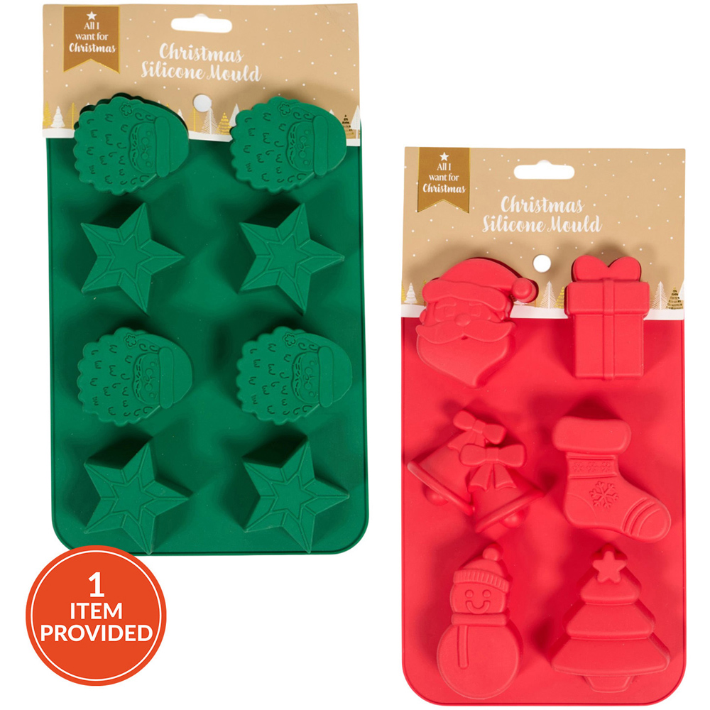 Christmas Shapes Silicone Mould Image 1
