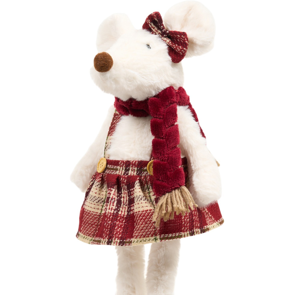 Traditional Plaid Winter Mouse Decoration Image 9