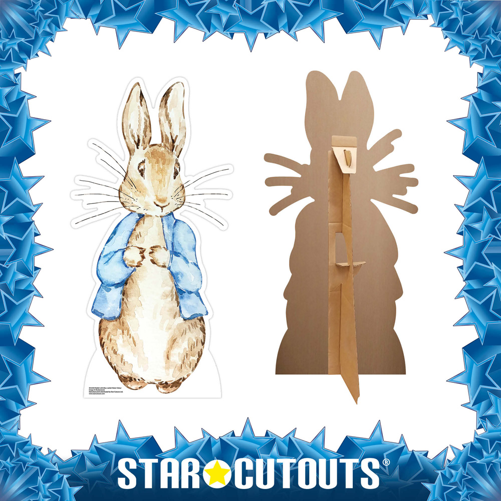 Star Cutouts Rabbit with Blue Jacket Cardboard Cutout 3.1ft Image 3
