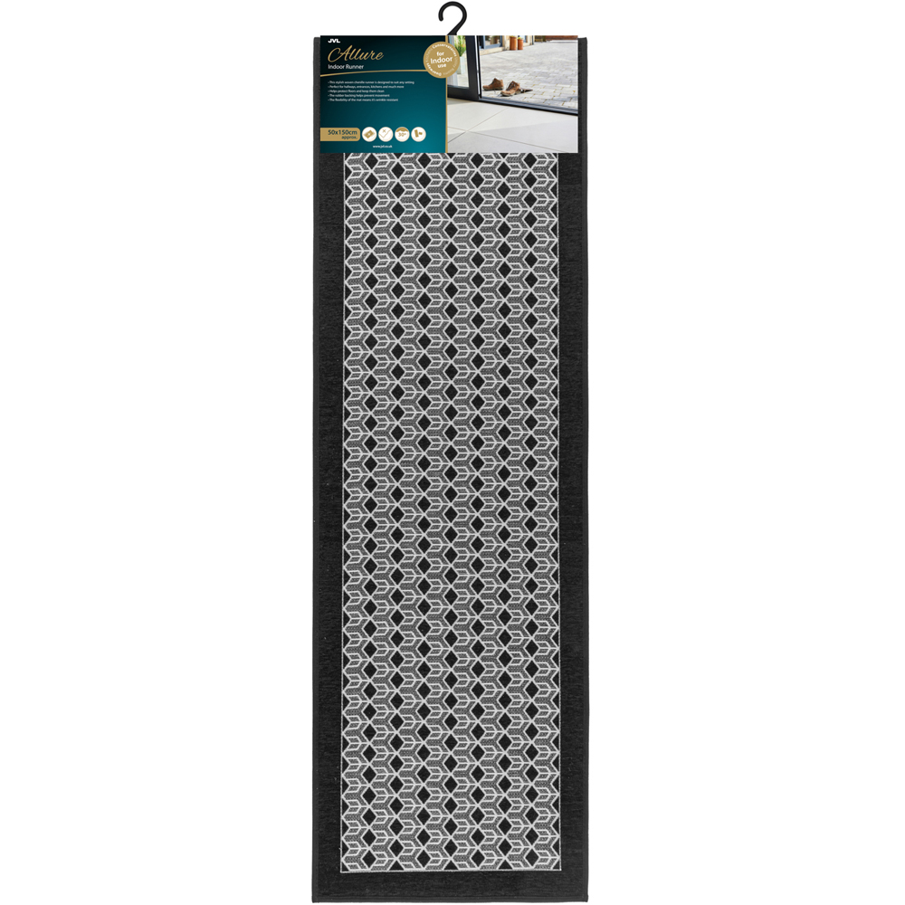 JVL Allure Black Rubber Backed Door Runner 50 x 150cm Image 3