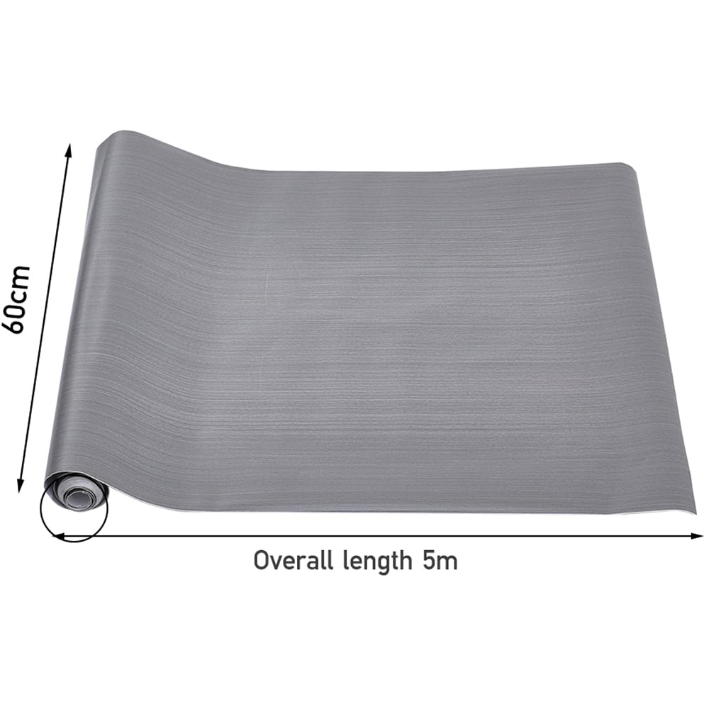 Living and Home Wood Effect Grey Rectangle Self Adhesive Wallpaper Image 8