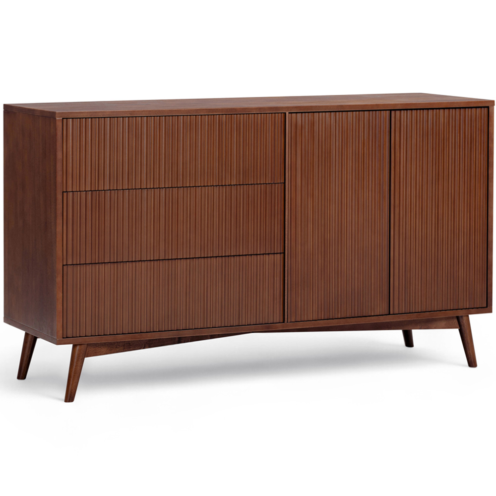 Teamson Home Tremolo 2 Door 3 Drawer Walnut Sideboard Image 2