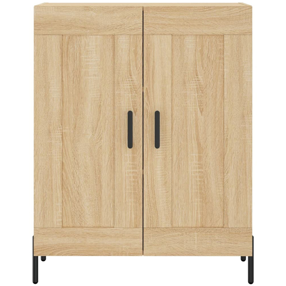 vidaXL 4 Door 6 Shelf Sonoma Oak Highboard with Metal Legs Image 8