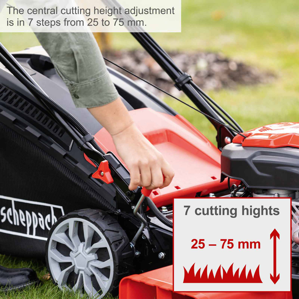 Scheppach MS225-56E Self-Propelled 56cm Petrol Lawn Mower 224cc Image 5