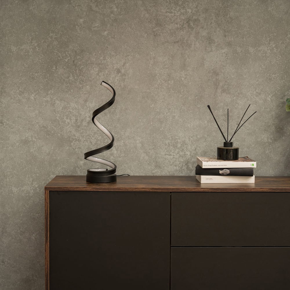 ValueLights Infinity Black Single Twist Integrated LED Table Lamp Image 4
