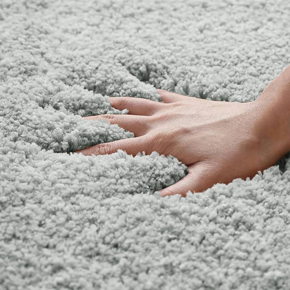 Allure Bath Fashions Dove Grey Microfibre Luxury Non-Slip Pedestal Mat 50 x 50cm Image 3