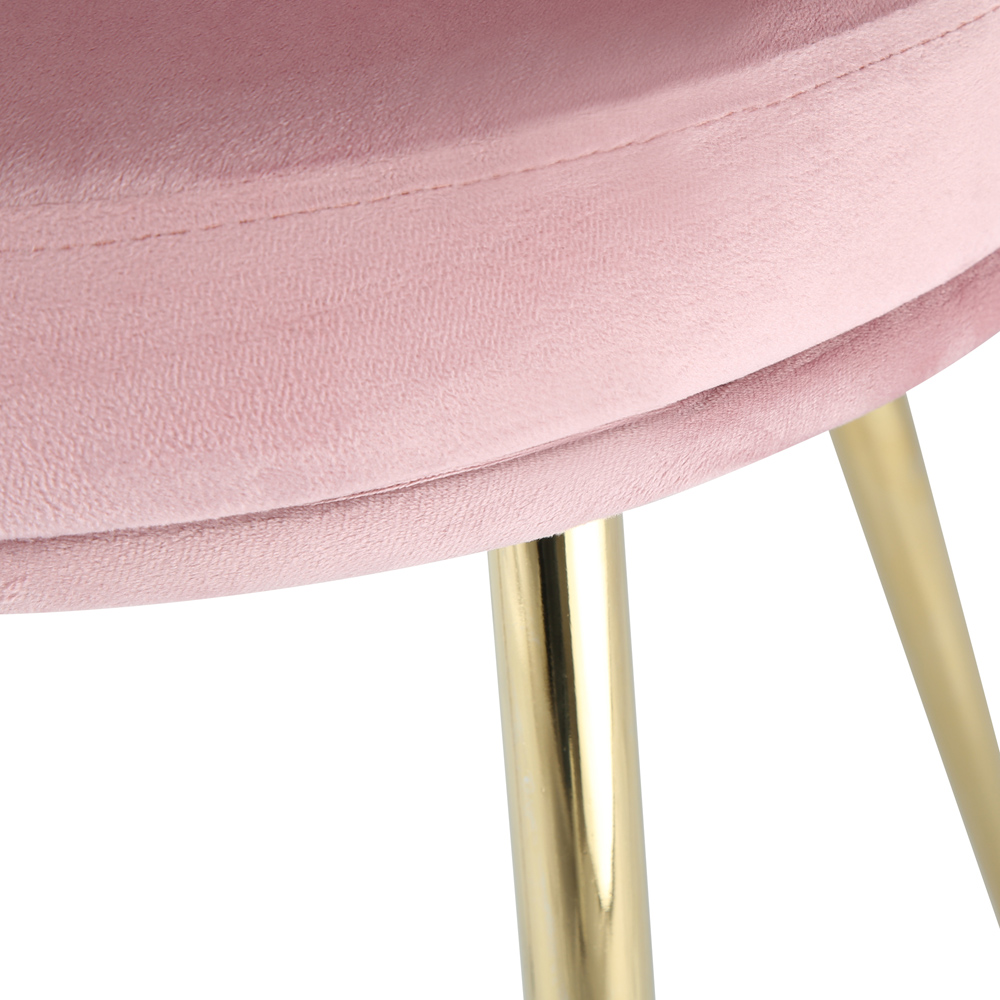 Mini Flora Set of 2 Pink Velvet Dining Chair Image 5