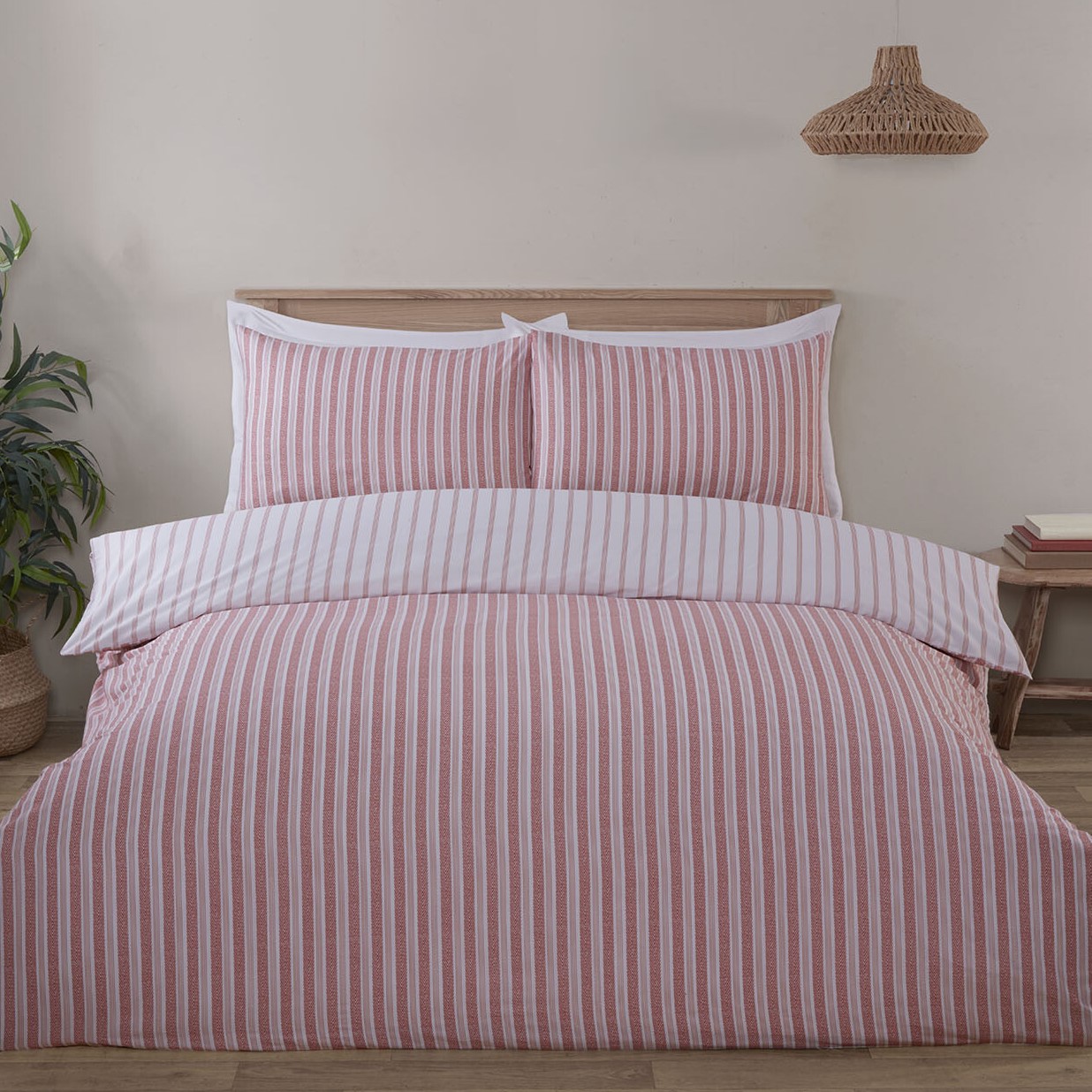 Rhodes Stripe Duvet Set - Rust / Double Image 1