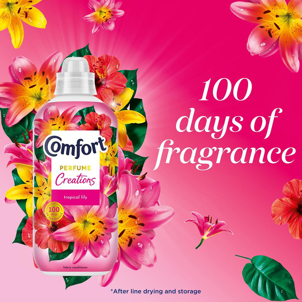 Comfort Perfume Creations Tropical Lily Fabric Conditioner 45 Washes 1.35L 6 Pack Image 7