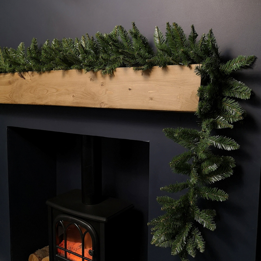 Samuel Alexander Plain Christmas Garland Green 270cm Image 5