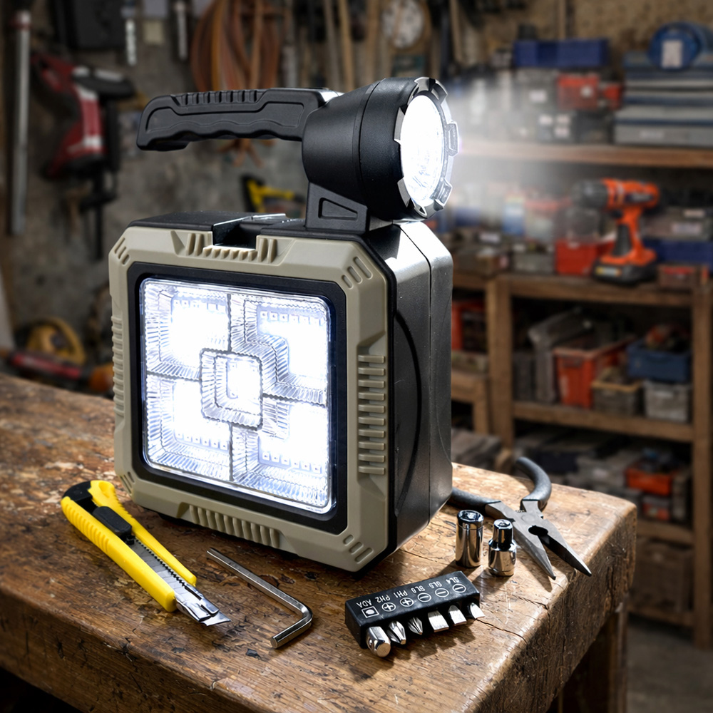 Avilo Powerful Floodlight Torch and Essential Tool Kit Image 6