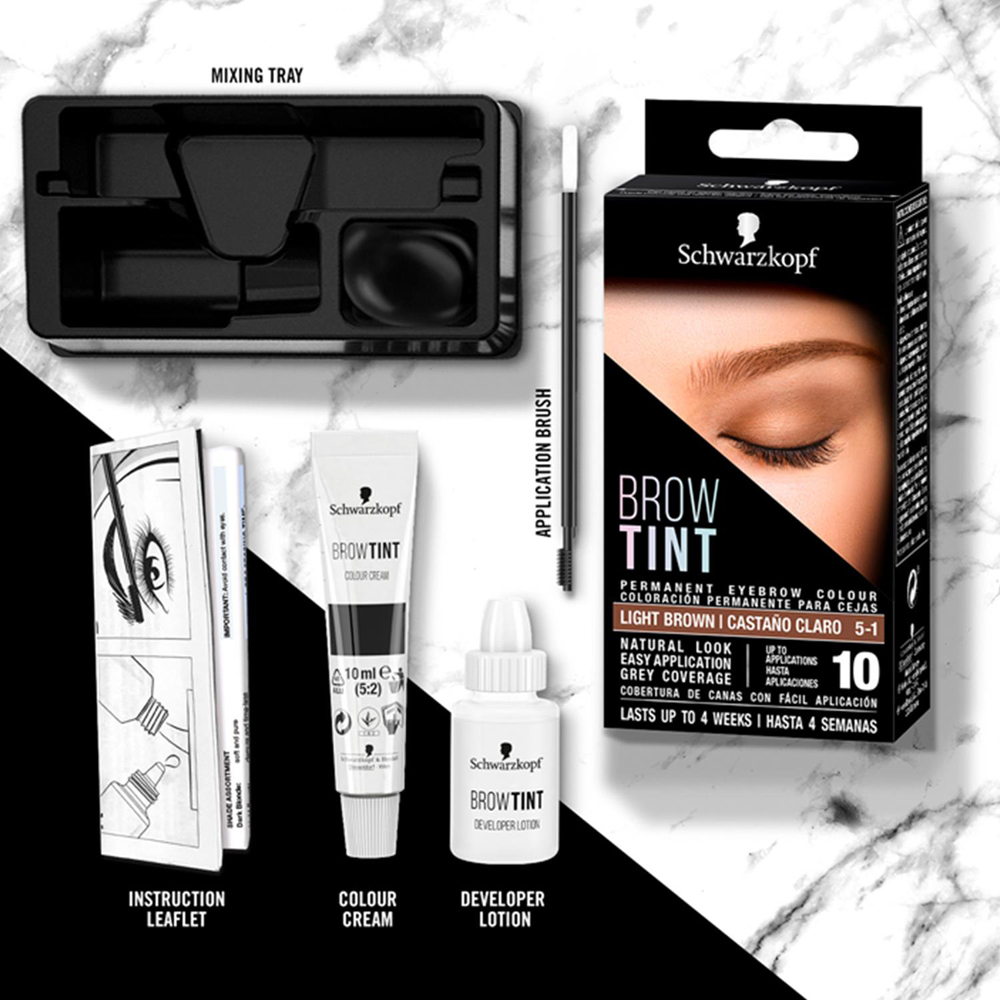 Schwarzkopf Brow Tint Professional Light Brown Permanent Eyebrow Colour 3 Pack Image 3