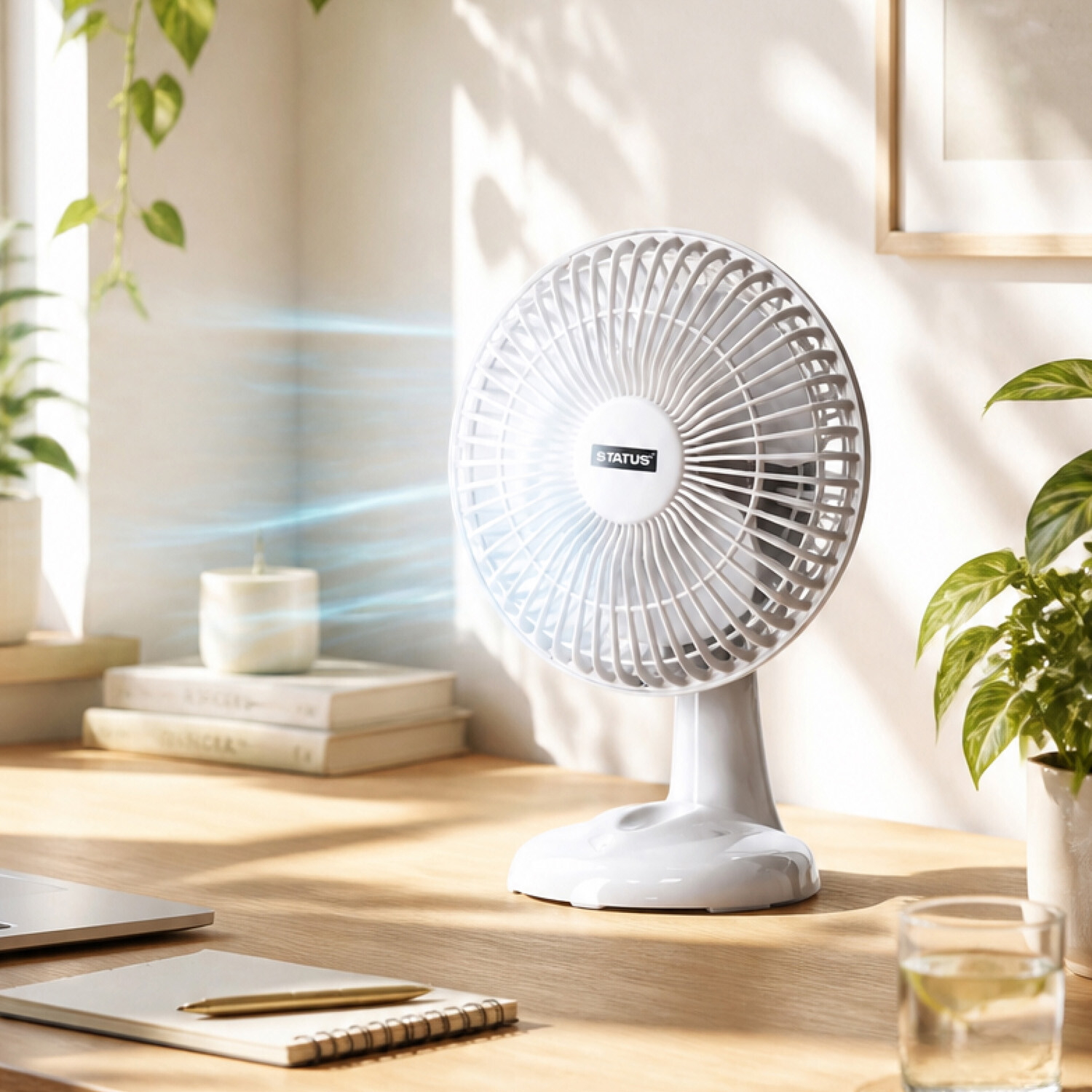 Status 6 inch Desk Fan White Image 2
