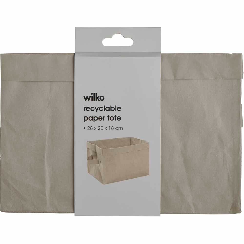 Wilko Grey Recycled Paper Tote Image 2