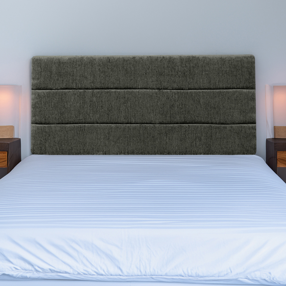 Bedmaster Milan Double Charcoal Chenille Lined Headboard Image 1