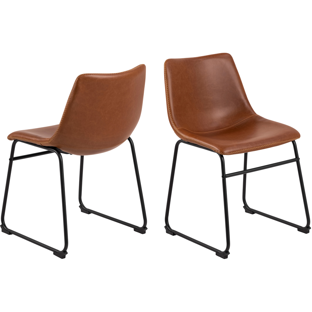 Florence Oregon Set of 2 Brown Dining Chair Image 2