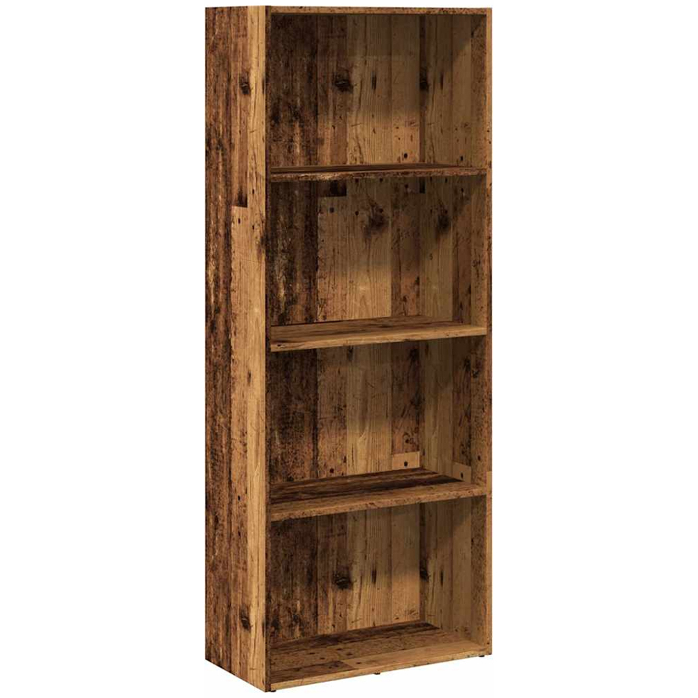 vidaXL 4 Shelf Old Wood Bookcase Image 2