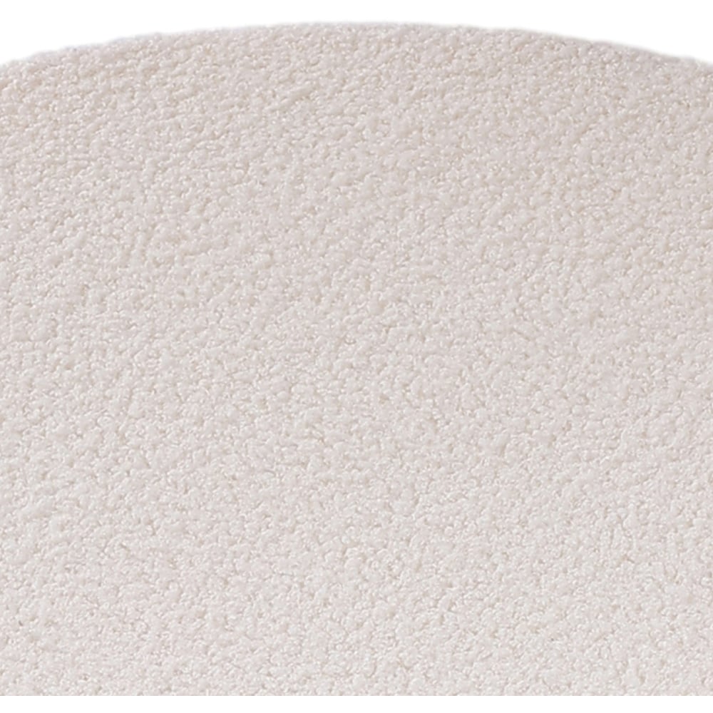 Living and Home White Round Channel Upholstered Stool Image 4