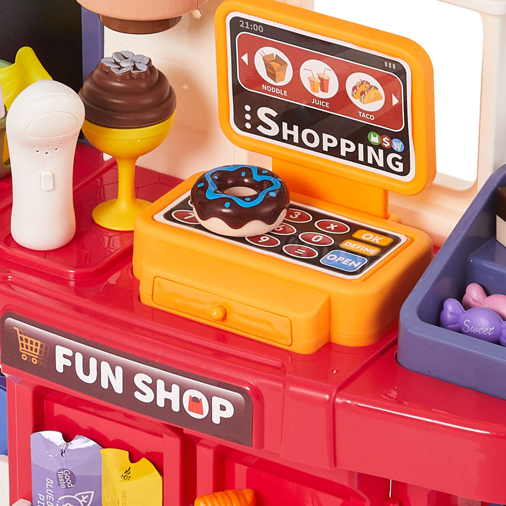 Tommy Toys 48 Piece Kids Red Supermarket Shopping Pretend Play Set Image 2