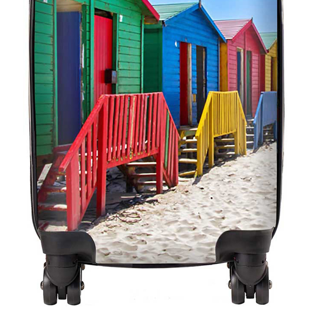 Warren Reed Designer Small Beach Huts at Muizenberg Beach Cape Town South Africa Suitcase Image 2