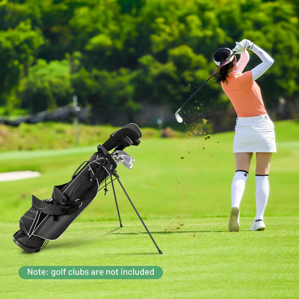 Costway Black Waterproof Golf Stand Bag Image 2