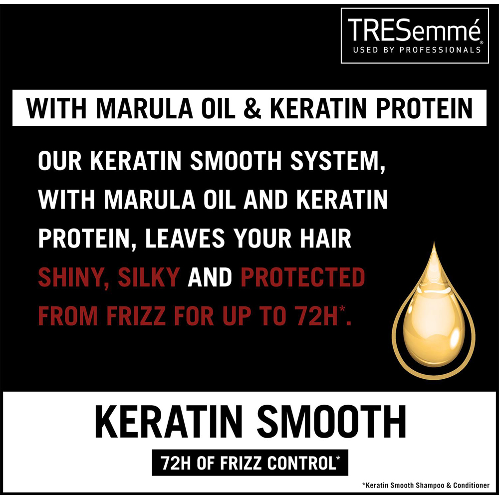 TRESemme Keratin Smooth Marula Oil Frizzy Hair Conditioner 100ml 12 Pack Image 6