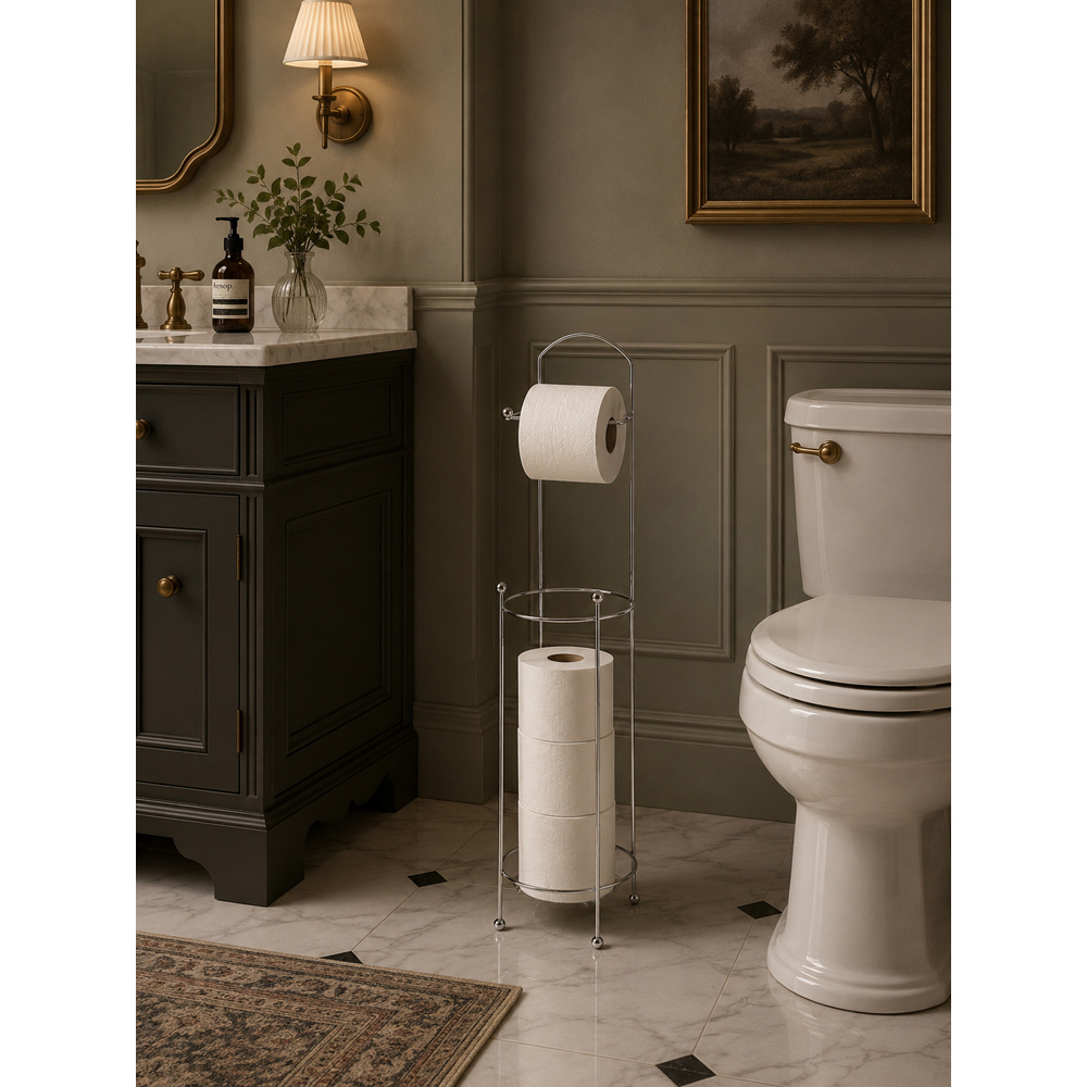 Avilo Toilet Paper Holder with Storage Tower Image 7
