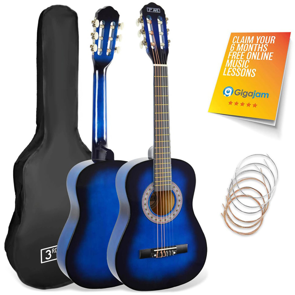 3rd Avenue Blueburst Half Size Classical Guitar Set Image 1