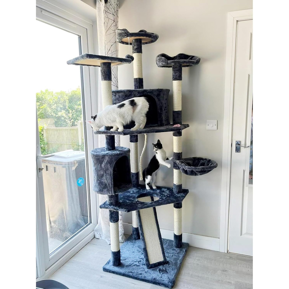 Gr8 Home Multi Level Tall Cat Tree Tower with Scratching Post Image 2